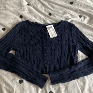 NWT cropped brandy sweater